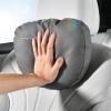 image:imageCoverado Leather Car Headrest Pillow Car Neck Pillow with Adjustable Strap Head Support Rest Driver Relax Head Muscles Relieve Driving Fatigue Breathable amp Removable Cover BlackGray