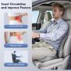 image:imageCoverado Leather Car Headrest Pillow Car Neck Pillow with Adjustable Strap Head Support Rest Driver Relax Head Muscles Relieve Driving Fatigue Breathable amp Removable Cover BlackGray