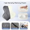 image:imageCoverado Leather Car Headrest Pillow Car Neck Pillow with Adjustable Strap Head Support Rest Driver Relax Head Muscles Relieve Driving Fatigue Breathable amp Removable Cover BlackGray