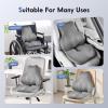 image:imageCoverado Leather Car Headrest Pillow Car Neck Pillow with Adjustable Strap Head Support Rest Driver Relax Head Muscles Relieve Driving Fatigue Breathable amp Removable Cover BlackGray