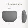 image:imageCoverado Leather Car Headrest Pillow Car Neck Pillow with Adjustable Strap Head Support Rest Driver Relax Head Muscles Relieve Driving Fatigue Breathable amp Removable Cover BlackGray