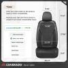 image:imageCoverado Seat Covers Front Seats 2Pack Luxury Diamond Leather Car Seat Cover Sports Carbon Fiber Design Waterproof Car Seat Protector Black Pink Automotive Seat Covers Universal Fit Most CarsBlack