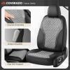 image:imageCoverado Seat Covers Front Seats 2Pack Luxury Diamond Leather Car Seat Cover Sports Carbon Fiber Design Waterproof Car Seat Protector Black Pink Automotive Seat Covers Universal Fit Most CarsBlackGray