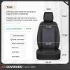 image:imageCoverado Seat Covers Front Seats 2Pack Luxury Diamond Leather Car Seat Cover Sports Carbon Fiber Design Waterproof Car Seat Protector Black Pink Automotive Seat Covers Universal Fit Most CarsBlackThin Mesh
