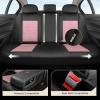 image:imageCoverado Seat Covers Front Seats 2Pack Luxury Diamond Leather Car Seat Cover Sports Carbon Fiber Design Waterproof Car Seat Protector Black Pink Automotive Seat Covers Universal Fit Most CarsBlackPink