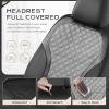 image:imageCoverado Seat Covers Front Seats 2Pack Luxury Diamond Leather Car Seat Cover Sports Carbon Fiber Design Waterproof Car Seat Protector Black Pink Automotive Seat Covers Universal Fit Most CarsBlackGray
