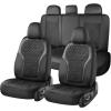 image:imageCoverado Seat Covers Front Seats 2Pack Luxury Diamond Leather Car Seat Cover Sports Carbon Fiber Design Waterproof Car Seat Protector Black Pink Automotive Seat Covers Universal Fit Most CarsBlack
