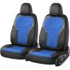 image:imageCoverado Seat Covers Front Seats 2Pack Luxury Diamond Leather Car Seat Cover Sports Carbon Fiber Design Waterproof Car Seat Protector Black Pink Automotive Seat Covers Universal Fit Most CarsBlackBlue