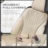 image:imageCoverado Seat Covers Front Seats 2Pack Luxury Diamond Leather Car Seat Cover Sports Carbon Fiber Design Waterproof Car Seat Protector Black Pink Automotive Seat Covers Universal Fit Most CarsBeige