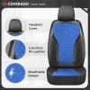 image:imageCoverado Seat Covers Front Seats 2Pack Luxury Diamond Leather Car Seat Cover Sports Carbon Fiber Design Waterproof Car Seat Protector Black Pink Automotive Seat Covers Universal Fit Most CarsBlackBlue