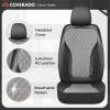 image:imageCoverado Seat Covers Front Seats 2Pack Luxury Diamond Leather Car Seat Cover Sports Carbon Fiber Design Waterproof Car Seat Protector Black Pink Automotive Seat Covers Universal Fit Most CarsBlackGray