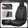 image:imageCoverado Seat Covers Front Seats 2Pack Luxury Diamond Leather Car Seat Cover Sports Carbon Fiber Design Waterproof Car Seat Protector Black Pink Automotive Seat Covers Universal Fit Most CarsBlackThin Mesh