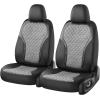 image:imageCoverado Seat Covers Front Seats 2Pack Luxury Diamond Leather Car Seat Cover Sports Carbon Fiber Design Waterproof Car Seat Protector Black Pink Automotive Seat Covers Universal Fit Most CarsBlackGray