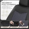 image:imageCoverado Seat Covers Front Seats 2Pack Luxury Diamond Leather Car Seat Cover Sports Carbon Fiber Design Waterproof Car Seat Protector Black Pink Automotive Seat Covers Universal Fit Most CarsBlackThin Mesh