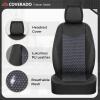 image:imageCoverado Seat Covers Front Seats 2Pack Luxury Diamond Leather Car Seat Cover Sports Carbon Fiber Design Waterproof Car Seat Protector Black Pink Automotive Seat Covers Universal Fit Most CarsBlackThin Mesh