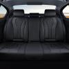 image:imageCoverado Car Seat Covers Back Car Seat Cover 3Pieces Leather Seat Cover Luxury Car Seat Cushion Luxury Seat Cover Seat Protector Universal Most Cars Trucks SUV01Black