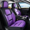 image:imageCoverado Car Seat Covers Full Set 5 Piece Car Seat Protector with Removable Headrest Nappa Leather Breathable Front Rear Seat Cushion Side All Wrapped Universal Fit Truck Most Cars PurpleNappaPurple