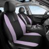 image:imageCoverado Car Seat Covers Full Set Automotive Leather Seat Covers for CarUniversal Fit Front Back Seat Cover NonSlip Waterproof Breathable Car Seat ProtectorBlackPurple