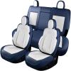 image:imageCoverado Car Seat Covers for Tesla Model Y Full Set 5 Seater Leatherette Car Seat Cushions Front Seats and Back Custom for Tesla Model Y 2020 2021 2022 2023 2024 2025 BlueWhite