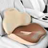 image:imageCoverado Car Seat Cushion and Lumbar Support Pillow Memory Foam Ergonomic Back Support Driving Seat Cushion for Sciatica Tailbone Back Pain NonSlip Washable Cushion for Car Driver Office