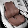 image:imageCoverado Leather Car Headrest Pillow Car Neck Pillow with Adjustable Strap Head Support Rest Driver Relax Head Muscles Relieve Driving Fatigue Breathable amp Removable Cover BlackCoffee