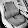image:imageCoverado Leather Car Headrest Pillow Car Neck Pillow with Adjustable Strap Head Support Rest Driver Relax Head Muscles Relieve Driving Fatigue Breathable amp Removable Cover BlackGray