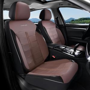 image:imageCoverado 3D Air Mesh Rear Car Seat Cover Sports Carbon Fiber Design Breathable Seat Protectors Airbag Compatible Comfort Universal for Most Cars VanTrucks SUV BlackampGreyCoffeeLether