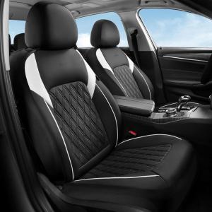 image:imageCoverado Automotive Seat Covers Faux Leather Seat Covers Front Seat Luxury Car Seat Covers Seat Cushion Front Driver Seat Covers Car Seat Protector Truck Accessories Fit Most Cars BlackampRedBlackWhite