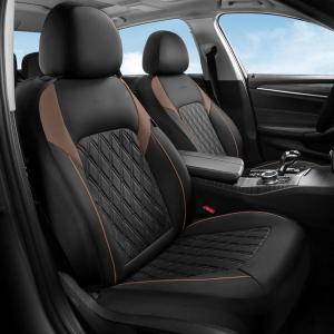 image:imageCoverado Automotive Seat Covers Faux Leather Seat Covers Front Seat Luxury Car Seat Covers Seat Cushion Front Driver Seat Covers Car Seat Protector Truck Accessories Fit Most Cars BlackampRedBlackCoffee