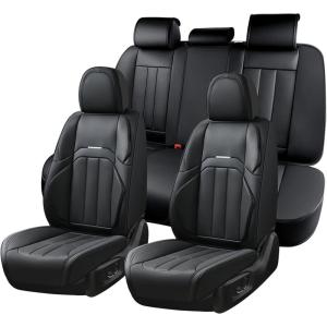 image:imageCoverado Car Seat Cover Cover for Cars Full Seat Premium Leather Universal Fit Waterproof Seat Protectors Car Seat Cushion NonSlip for Most CarsRedBlacknew