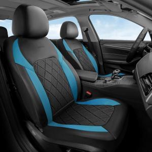 image:imageCoverado Car Seat Covers Front Seat Covers 2 Front Automotive Seat Cover Mesh Breathable Seat Protectors Universal Fit for Most CarsBlackBlue