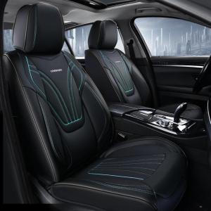 image:imageCoverado Car Seat Covers Full Set 5 Piece Car Seat Protector with Removable Headrest Nappa Leather Breathable Front Rear Seat Cushion Side All Wrapped Universal Fit Truck Most Cars PurpleLumbarBlackBlue