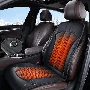 image:imageCoverado Front Seat Covers Luxury Faux Leather Seat Cover for Cars Winter Driver Car Seat Cushion Waterproof Front Car Seat Protector Universal Fit Most Cars1PCS BlackBlackLeather