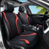 image:imageCoverado Front Seat Covers 2PCs Seat Covers for Cars Car Seat Cushion Waterproof Leather Car Seat Protector Driver Seat Cover Universal Fit for Most Sedans SUV Truck BlackampRed