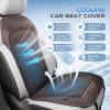image:imageCoverado Cooling Car Seat Cushion 12V24V Ventilated Seat Pad with 8 Turbo Fans 3Speed Adjustable Dual Blowing amp Suction Cooling Cushion Universal Fit for Car SUV Truck Van All Vehicles BlackBrown