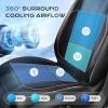 image:imageCoverado Cooling Car Seat Cushion Universal Front Seat Cover 12V24V Ventilated 3D Mesh Breathable Pad with 3 Speed Mode Dual Fan for Cars SUV Heatwave Driving BlackampRedBlackred