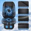 image:imageCoverado Cooling Car Seat Cushion Universal Front Seat Cover 12V24V Ventilated 3D Mesh Breathable Pad with 3 Speed Mode Dual Fan for Cars SUV Heatwave Driving BlackampRedBlackred