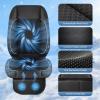 image:imageCoverado Cooling Car Seat Cushion Universal Front Seat Cover 12V24V Ventilated 3D Mesh Breathable Pad with 3 Speed Mode Dual Fan for Cars SUV Heatwave Driving BlackampRedBlackWhite