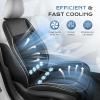 image:imageCoverado Cooling Car Seat Cushion Universal Front Seat Cover 12V24V Ventilated 3D Mesh Breathable Pad with 3 Speed Mode Dual Fan for Cars SUV Heatwave Driving BlackampRedBlackWhite