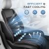 image:imageCoverado Cooling Car Seat Cushion Universal Front Seat Cover 12V24V Ventilated 3D Mesh Breathable Pad with 3 Speed Mode Dual Fan for Cars SUV Heatwave Driving BlackampRedBlackred