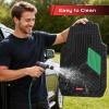 image:imageCoverado HeavyDuty PVC Car Floor Mats Full Set  Black Metallic Heel Pad AllWeather Protection for Front amp Rear NonSlip Backing EasytoClean Liners 4 PcsGreen
