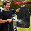 image:imageCoverado HeavyDuty PVC Car Floor Mats Full Set  Black Metallic Heel Pad AllWeather Protection for Front amp Rear NonSlip Backing EasytoClean Liners 4 Pcs4Black