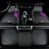 image:imageCoverado HeavyDuty PVC Car Floor Mats Full Set  Black Metallic Heel Pad AllWeather Protection for Front amp Rear NonSlip Backing EasytoClean Liners 4 PcsPurple