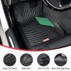 image:imageCoverado HeavyDuty PVC Car Floor Mats Full Set  Black Metallic Heel Pad AllWeather Protection for Front amp Rear NonSlip Backing EasytoClean Liners 4 PcsGreen