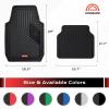 image:imageCoverado HeavyDuty PVC Car Floor Mats Full Set  Black Metallic Heel Pad AllWeather Protection for Front amp Rear NonSlip Backing EasytoClean Liners 4 Pcs4Black