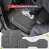 image:imageCoverado HeavyDuty PVC Car Floor Mats Full Set  Black Metallic Heel Pad AllWeather Protection for Front amp Rear NonSlip Backing EasytoClean Liners 4 PcsGray