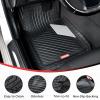 image:imageCoverado HeavyDuty PVC Car Floor Mats Full Set  Black Metallic Heel Pad AllWeather Protection for Front amp Rear NonSlip Backing EasytoClean Liners 4 PcsSilver