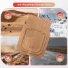 image:imageCoverado HeavyDuty PVC Car Floor Mats Full Set  Black Metallic Heel Pad AllWeather Protection for Front amp Rear NonSlip Backing EasytoClean Liners 4 PcsBeige