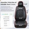 image:imageCoverado Car Seat Covers Full Set Black Seat Covers Waterproof Faux Leather Car Seat Cover Luxury Car Seat Cover Automotive Seat Covers 5 Seats Car Seat Protector Universal Fit Most CarsABlackRed