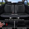 image:imageCoverado Car Seat Covers Full Set Black Seat Covers Waterproof Faux Leather Car Seat Cover Luxury Car Seat Cover Automotive Seat Covers 5 Seats Car Seat Protector Universal Fit Most CarsFabricBlack